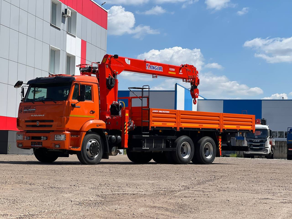 Бортовой грузовик КАМАЗ 65115 с КМУ Kanglir KS 2056, 2025 ЗАВГАР