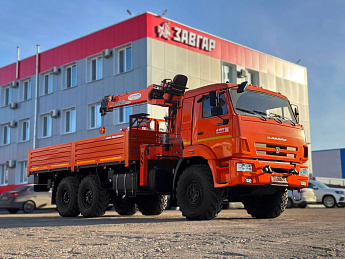 Бортовой КАМАЗ 43118 с КМУ HANGIL HGC756 (дв. Cummins,  сп/место)_0